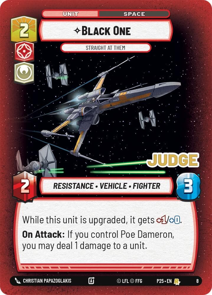 Black One - Straight At Them — Judge Promos card