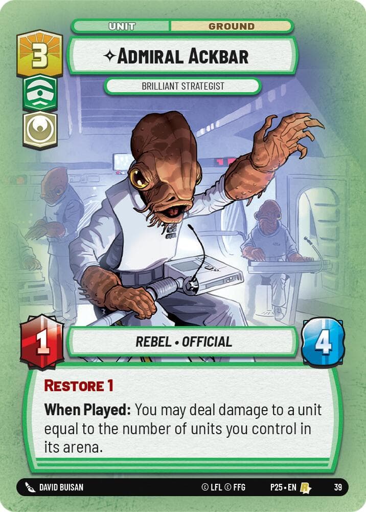 Admiral Ackbar - Brilliant Strategist — Organized Play Promos card