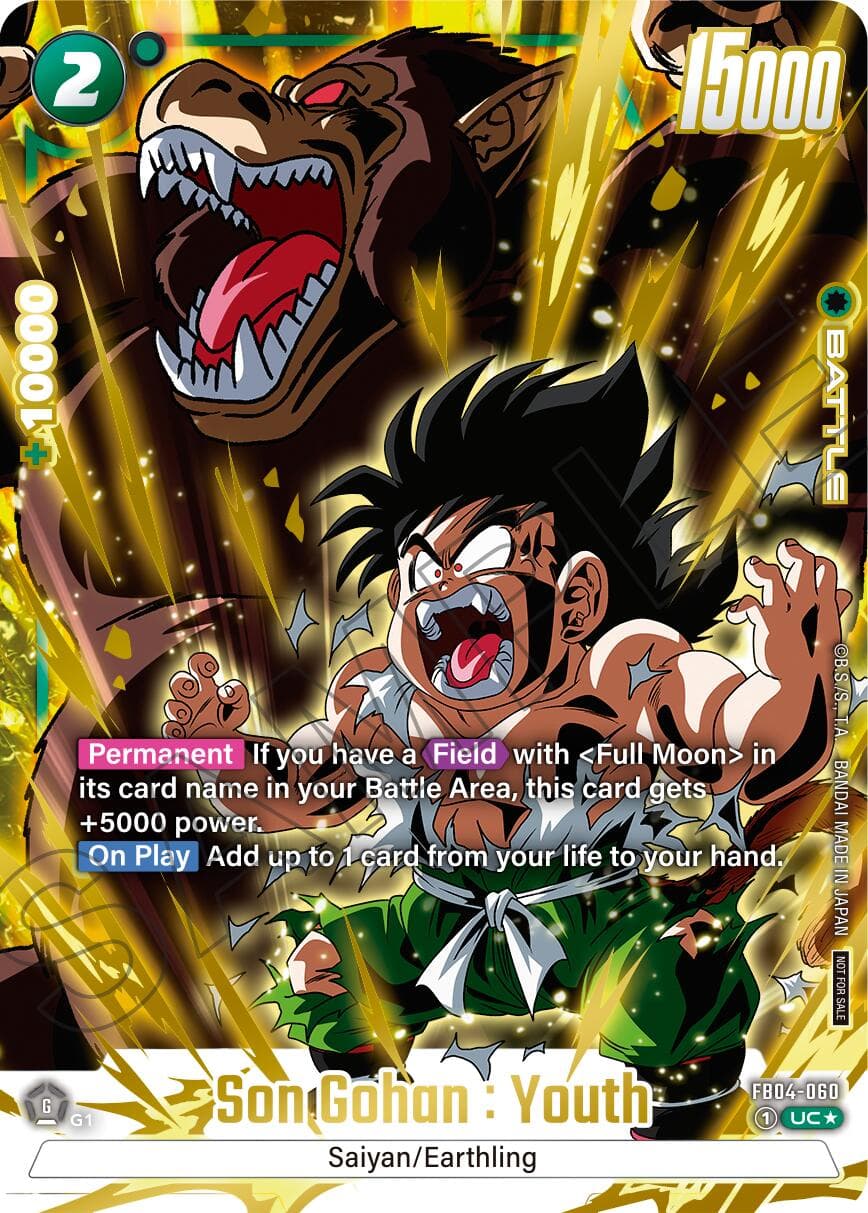 Son Gohan : Youth (Alternate Art) (Limited Pack 01) — Tournament and Championship Promos card