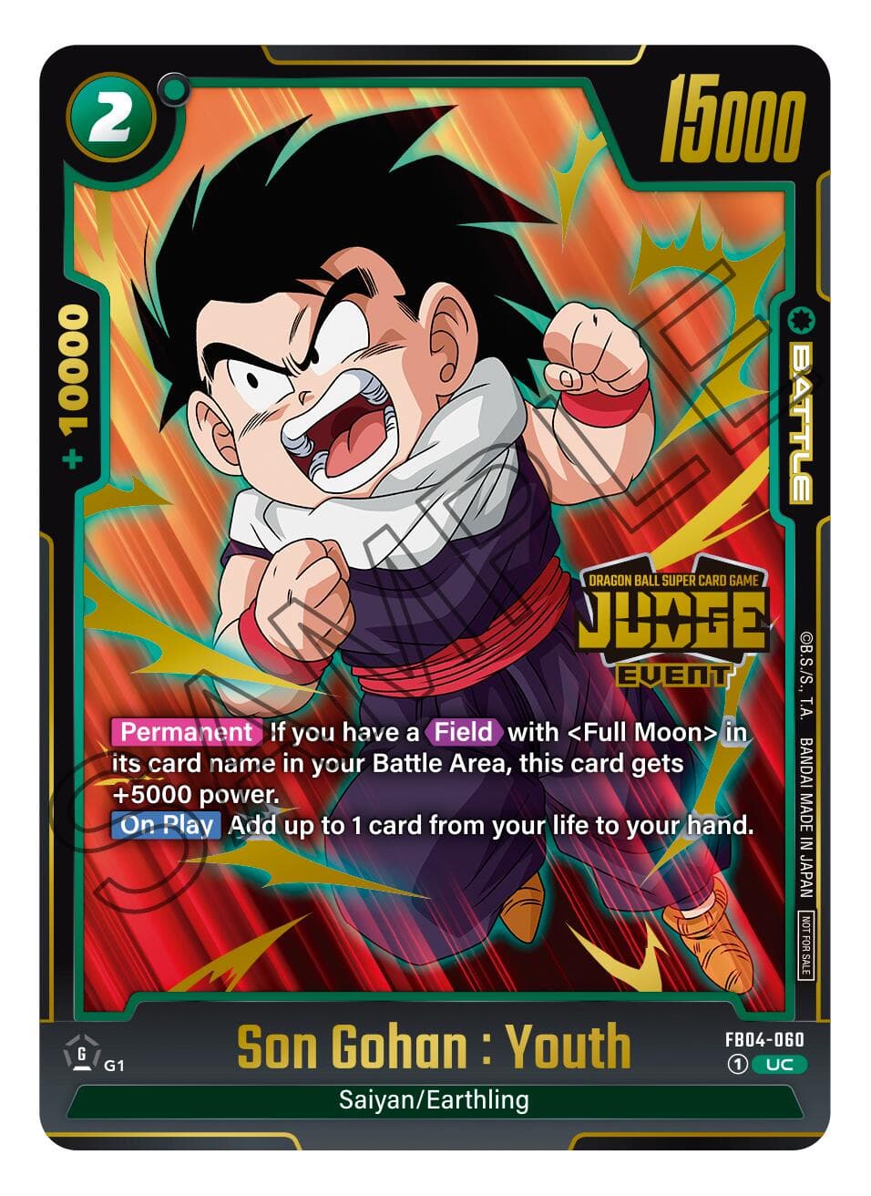 Son Gohan : Youth (Judge Pack (Event Judge) 03) — Tournament and Championship Promos card