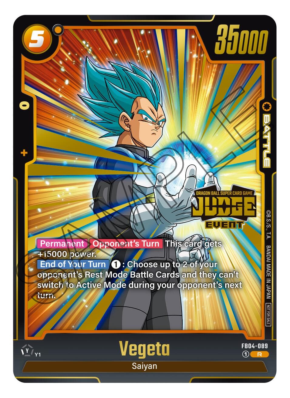 Vegeta (Judge Pack (Event Judge) 03) — Tournament and Championship Promos card