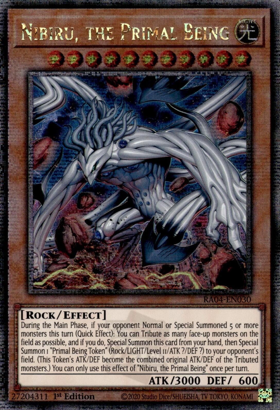 Nibiru, the Primal Being (New Art) (Quarter Century Secret Rare) — Quarter Century Stampede card