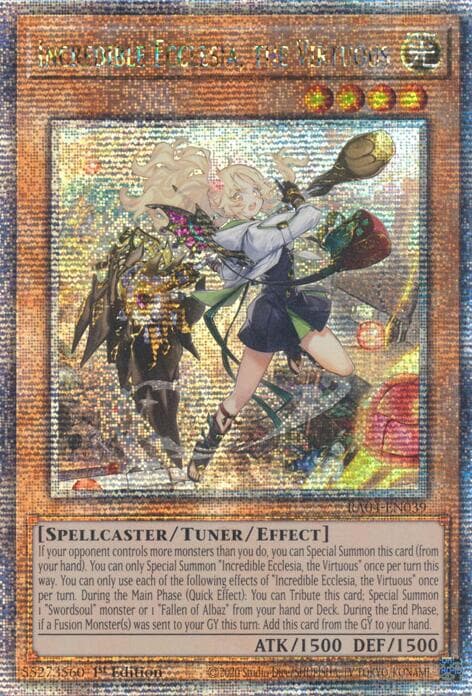 Incredible Ecclesia, the Virtuous (New Art) (Quarter Century Secret Rare) — Quarter Century Stampede card