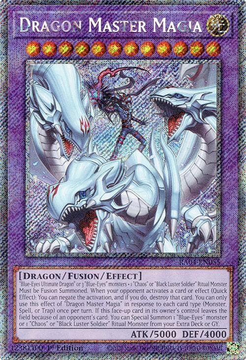 Dragon Master Magia (Platinum Secret Rare) — Quarter Century Stampede card