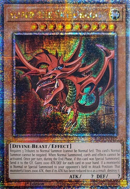 Slifer the Sky Dragon (Quarter Century Secret Rare) — Quarter Century Stampede card