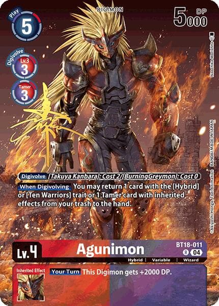 Agunimon (Rare Pull) — World Convergence card