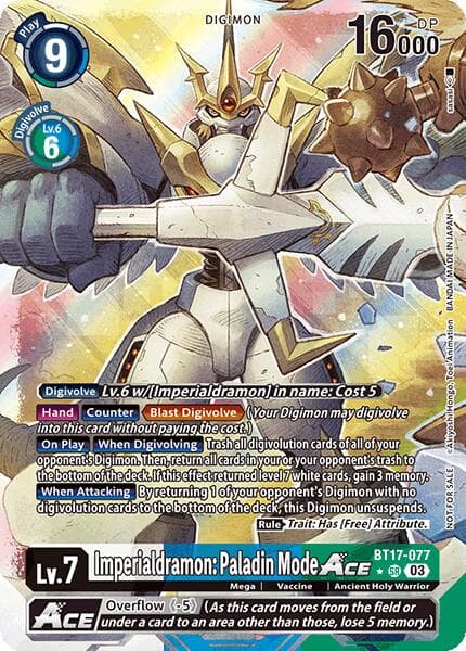 Imperialdramon: Paladin Mode ACE (World Convergence Release Event Winner) — World Convergence Release Event Cards card