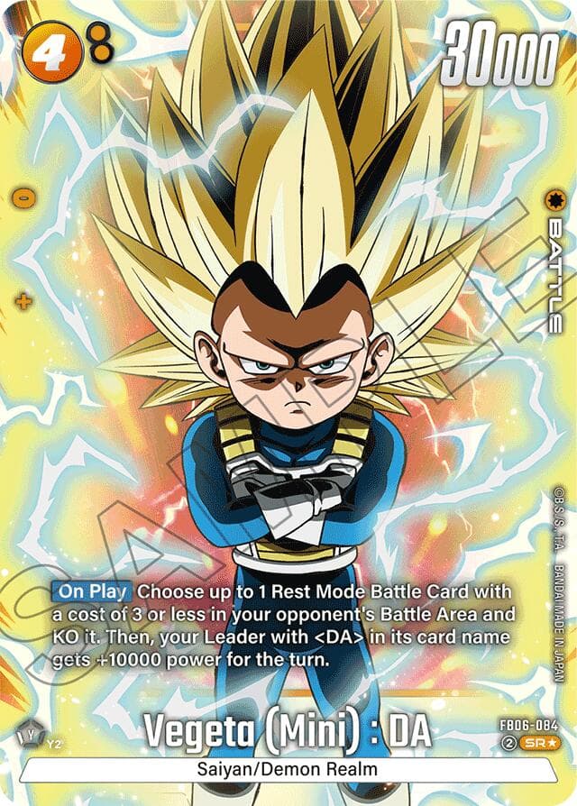 Vegeta (Mini) : DA - FB06-084 (Alternate Art) — Rivals Clash card