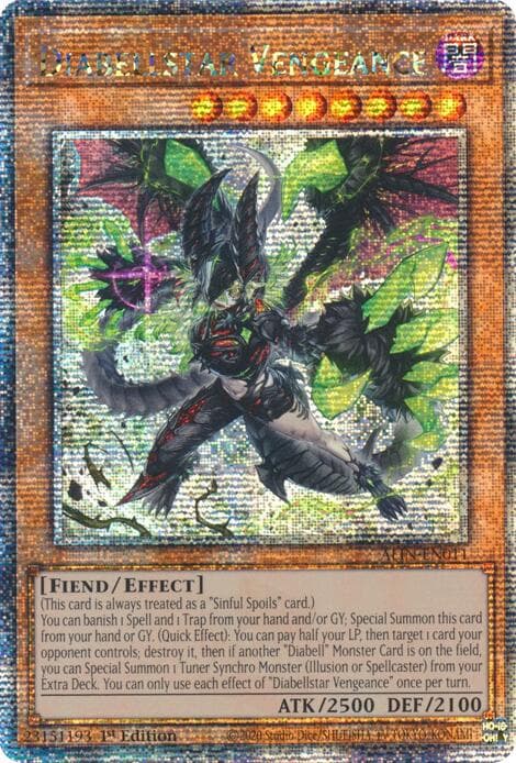 Diabellstar Vengeance (Quarter Century Secret Rare) — Alliance Insight card