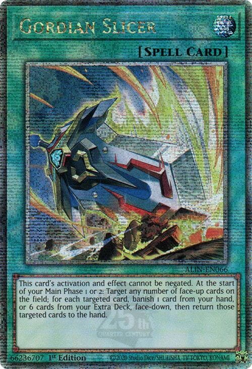 Gordian Slicer (Quarter Century Secret Rare) — Alliance Insight card