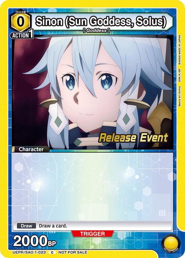 Sinon (Sun Goddess, Solus) (023) — UE07BT: Sword Art Online Release Event Cards card