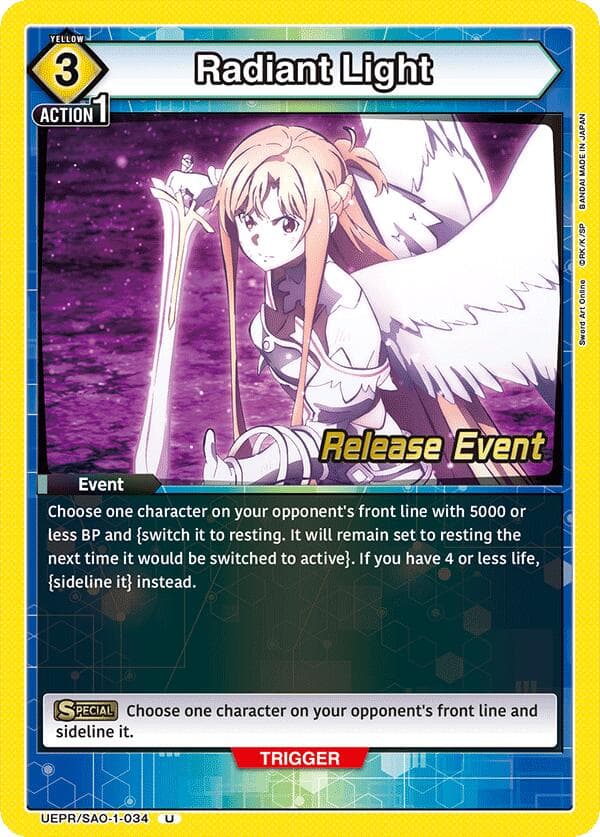 Radiant Light — UE07BT: Sword Art Online Release Event Cards card