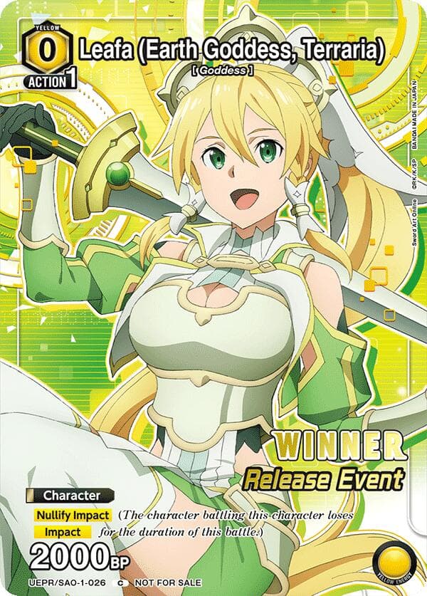 Leafa (Earth Goddess, Terraria) (026) (Release Event Winner) — UE07BT: Sword Art Online Release Event Cards card