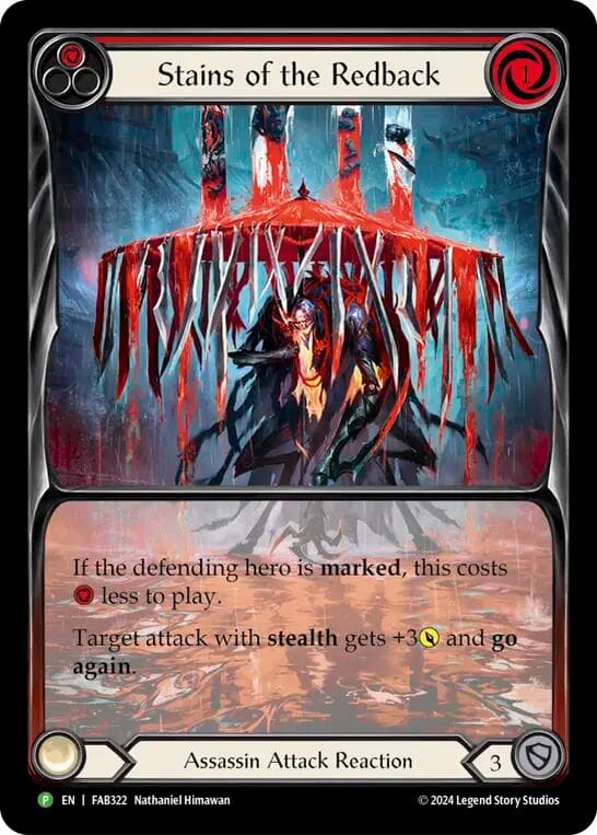Stains of the Redback (Red) - FAB322 — Flesh and Blood: Promo Cards card