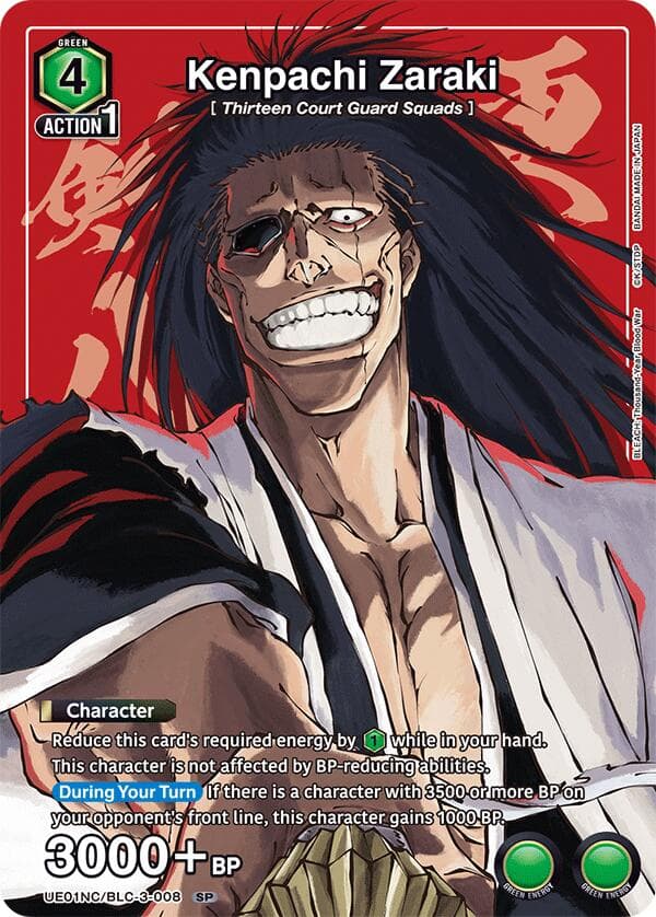 Kenpachi Zaraki — UE01NC: New Card Selection: BLEACH: Thousand-Year Blood War card