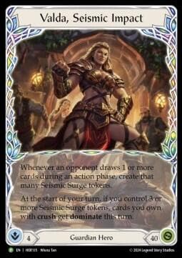 Valda, Seismic Impact - HER135 — Flesh and Blood: Promo Cards card