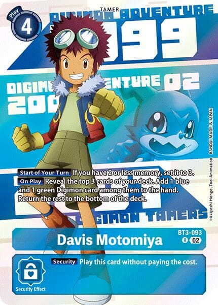 Davis Motomiya (Digimon Animation Series 25th Anniversary Set) — Release Special Booster 1.5 card