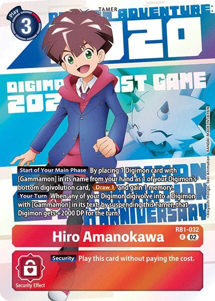 Hiro Amanokawa (Digimon Animation Series 25th Anniversary Set) — Resurgence Booster card