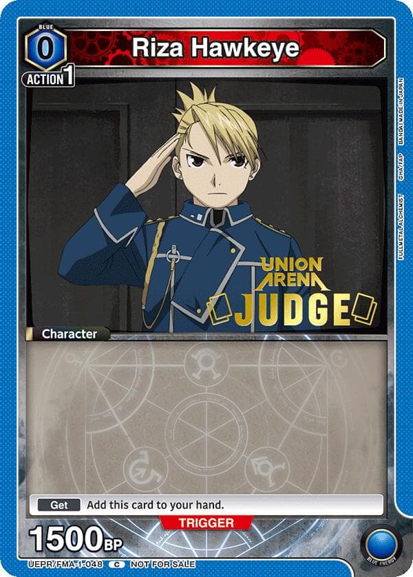 Riza Hawkeye (Judge Pack) — Union Arena Promotion Cards card