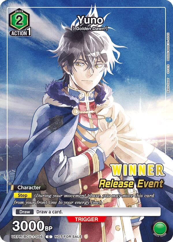 Yuno (Release Event Winner) — UE08BT: Black Clover Release Event Cards card