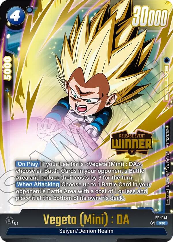 Vegeta (Mini) : DA - FP-041 (Release Event Winner) — Rivals Clash Release Event Cards card