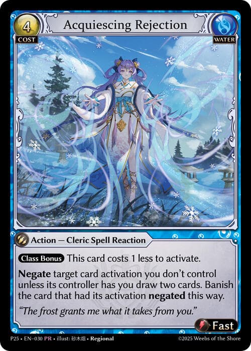 Acquiescing Rejection — Promotional Cards card