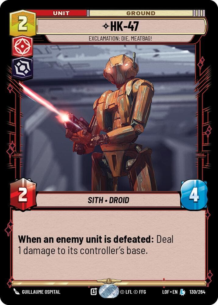 HK-47 - Exclamation: Die, Meatbag! — Legends of the Force card