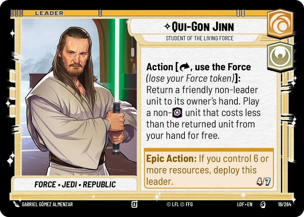 Qui-Gon Jinn - Student of the Living Force — Legends of the Force card