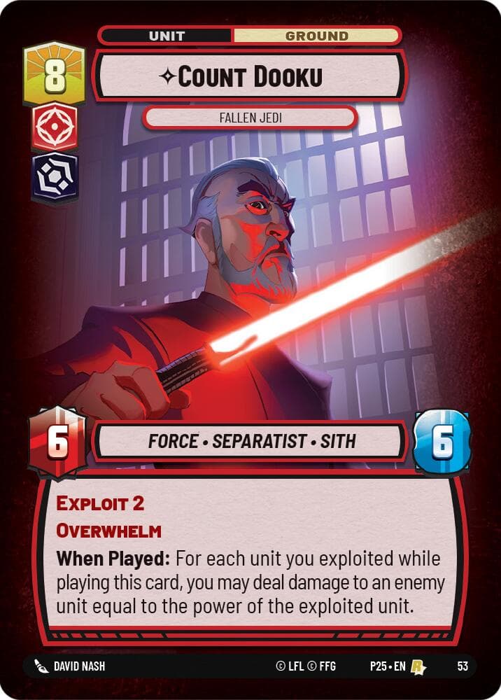 Count Dooku - Fallen Jedi — Organized Play Promos card