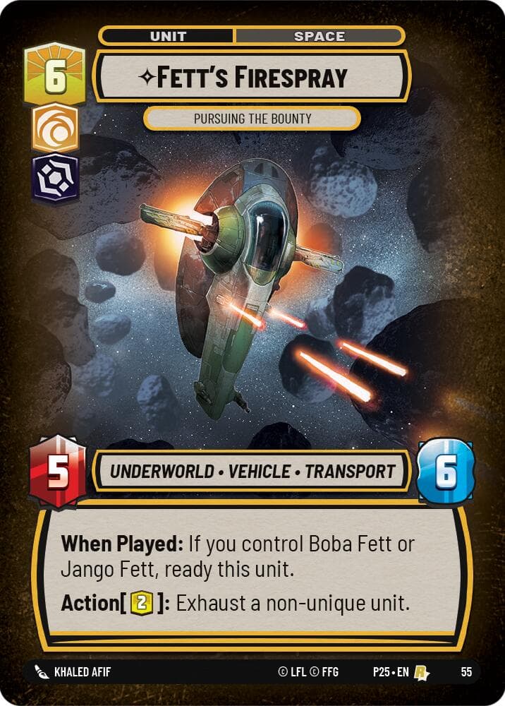 Fett's Firespray - Pursuing the Bounty — Organized Play Promos card
