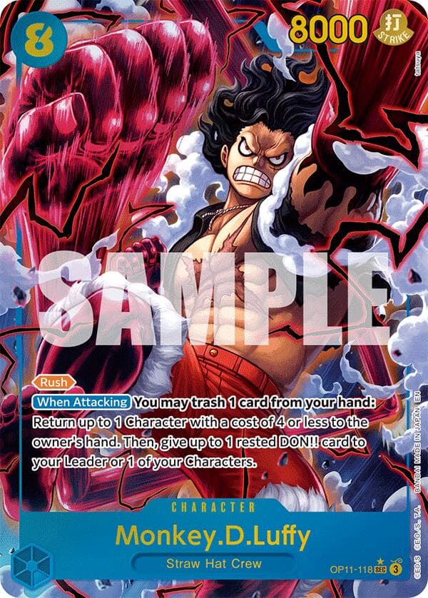 Monkey.D.Luffy (118) (Alternate Art) — A Fist of Divine Speed card