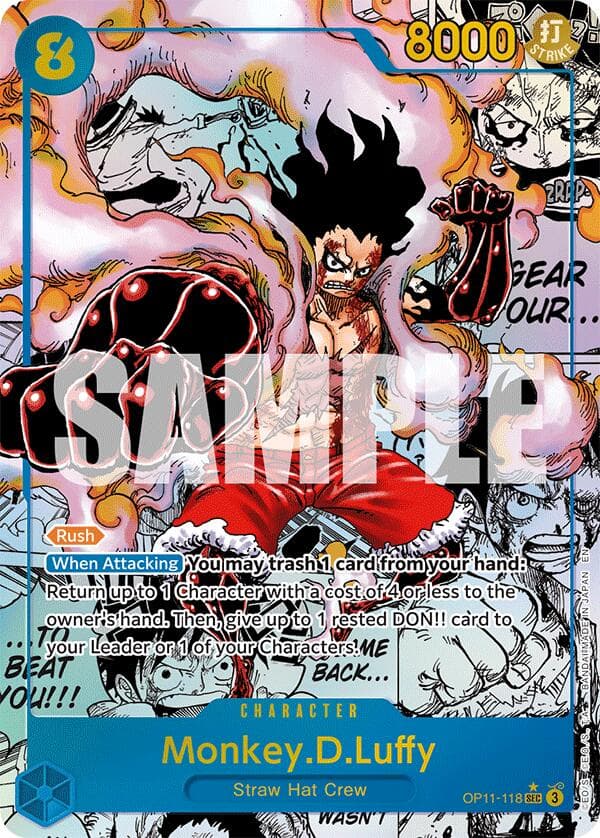 Monkey.D.Luffy (118) (Manga) — A Fist of Divine Speed card