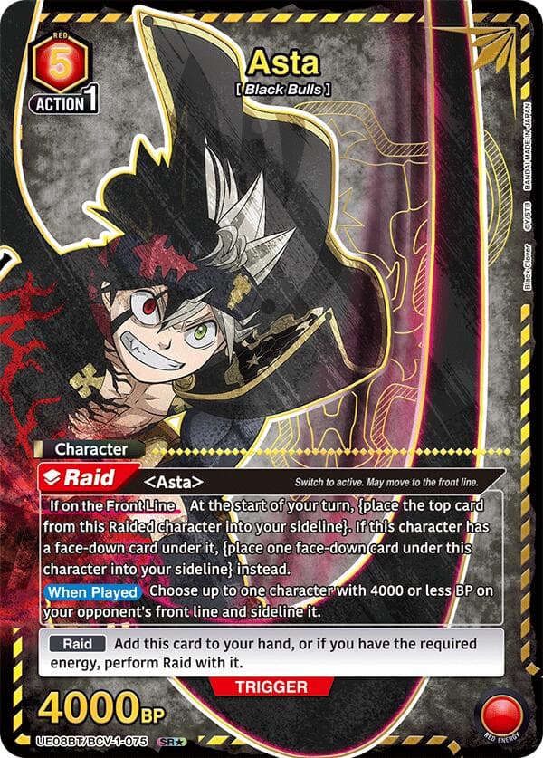 Asta (075) (SR*) — UE08BT: Black Clover card