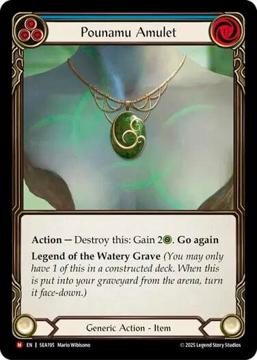 Pounamu Amulet — High Seas card