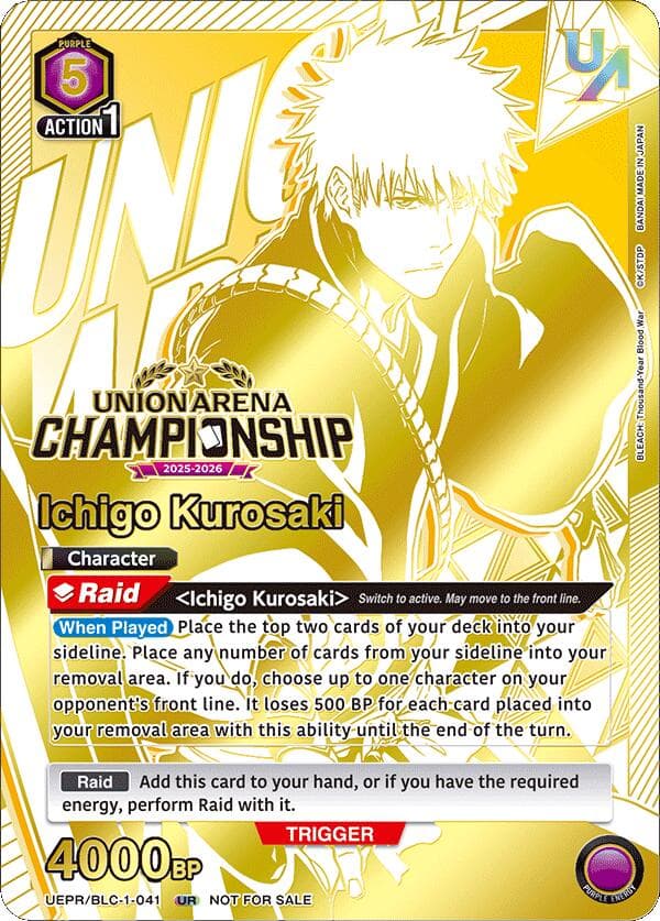 Ichigo Kurosaki (Regionals 25-26) — Union Arena Promotion Cards card