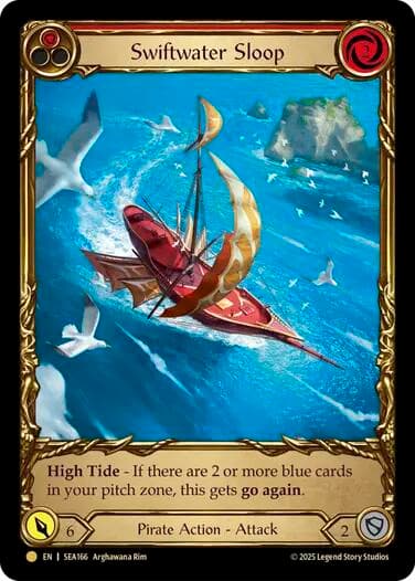 Swiftwater Sloop (Red) (Treasure) — High Seas card