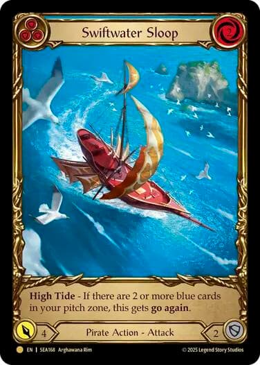Swiftwater Sloop (Blue) (Treasure) — High Seas card