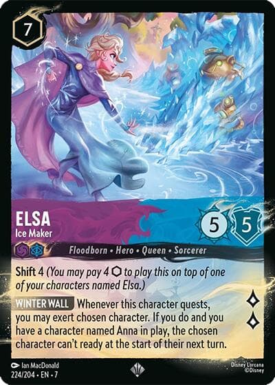 Elsa - Ice Maker (224/204) — Illumineer's Quest: Palace Heist card