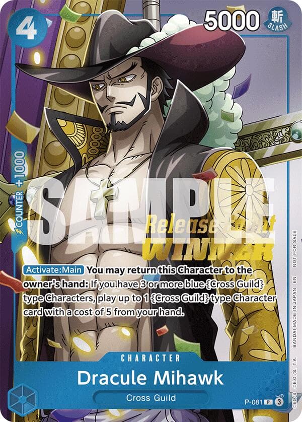 Dracule Mihawk (OP11 Release Event Winner) — One Piece Promotion Cards card