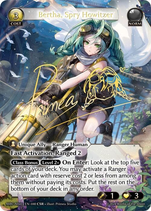 Bertha, Spry Howitzer — Mercurial Heart Alter Edition card