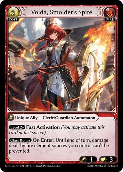 Volda, Smolder's Spite — Mercurial Heart Alter Edition card