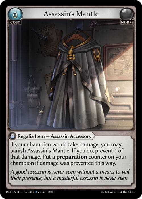 Assassin's Mantle — Tristan, Shadowdancer Re:Collection Lite card