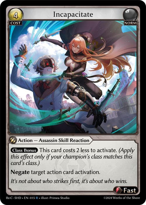 Incapacitate — Tristan, Shadowdancer Re:Collection Lite card