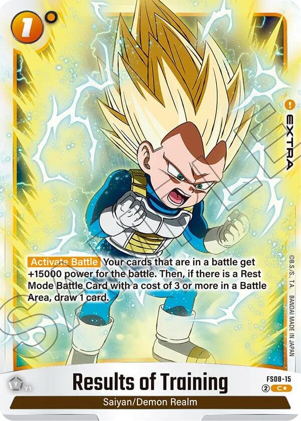 Results of Training (Bonus Pack Alternate Art) — Starter Deck 8: Vegeta (Mini) Super Saiyan 3 card