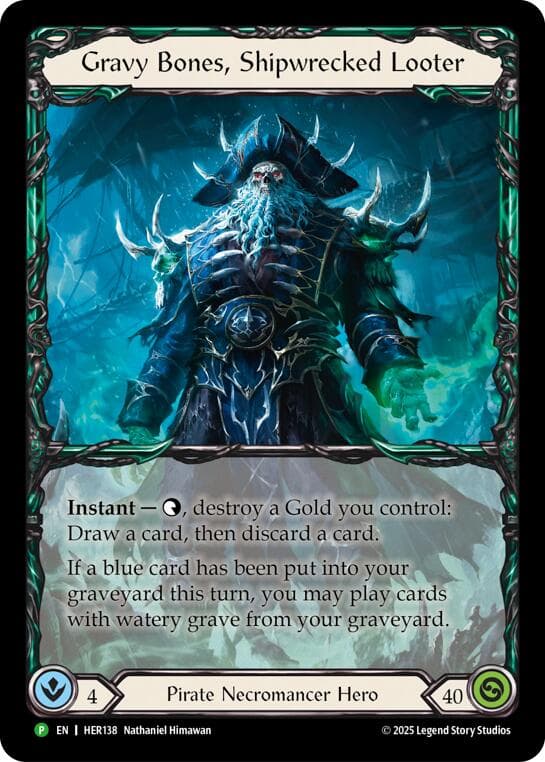 Gravy Bones, Shipwrecked Looter - HER138 — Flesh and Blood: Promo Cards card