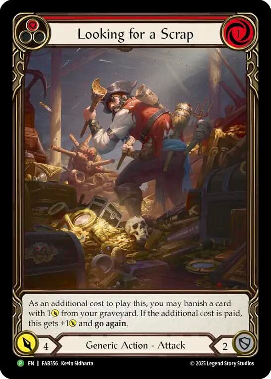 Looking for a Scrap (Red) - FAB356 — Flesh and Blood: Promo Cards card