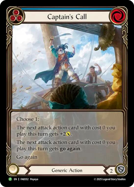 Captain's Call (Blue) - FAB352 — Flesh and Blood: Promo Cards card