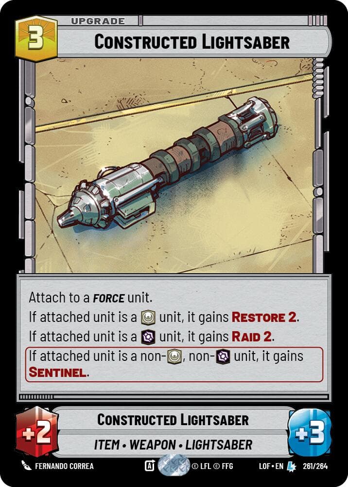 Constructed Lightsaber — Legends of the Force card