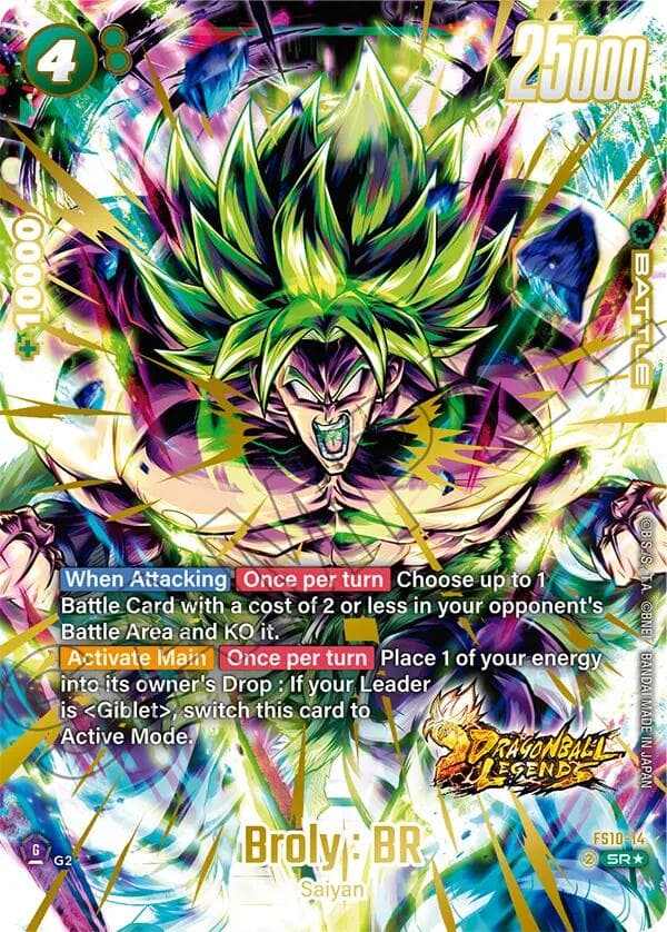 Broly : BR (Bonus Pack Alternate Art) — Starter Deck 10: Giblet card