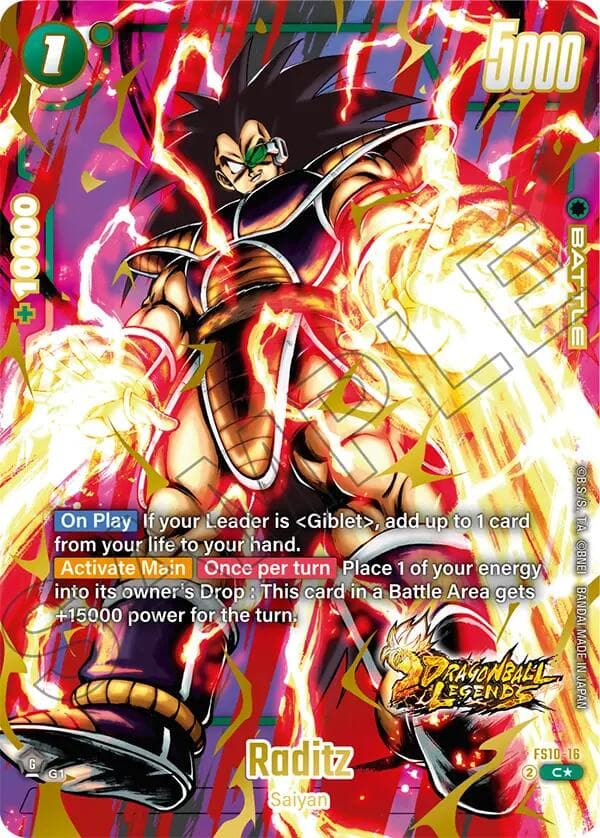 Raditz (Bonus Pack Alternate Art) — Starter Deck 10: Giblet card